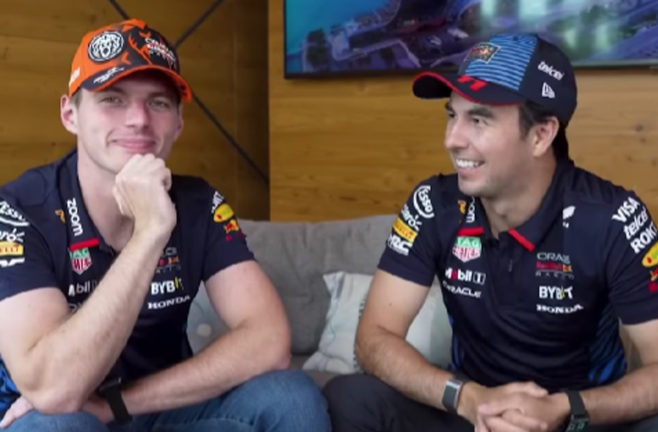 Ферстаппен й Перес / Скріншот з відео Ферстаппен й Перес / Скріншот з відео