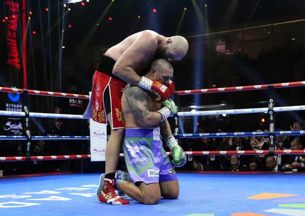 Тайсон Ф'юрі і Олександр Усик / Getty images