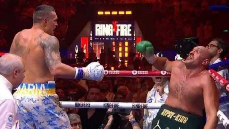 Усик – Фьюри / Скриншот с трансляции Усик – Фьюри / Скриншот с трансляции