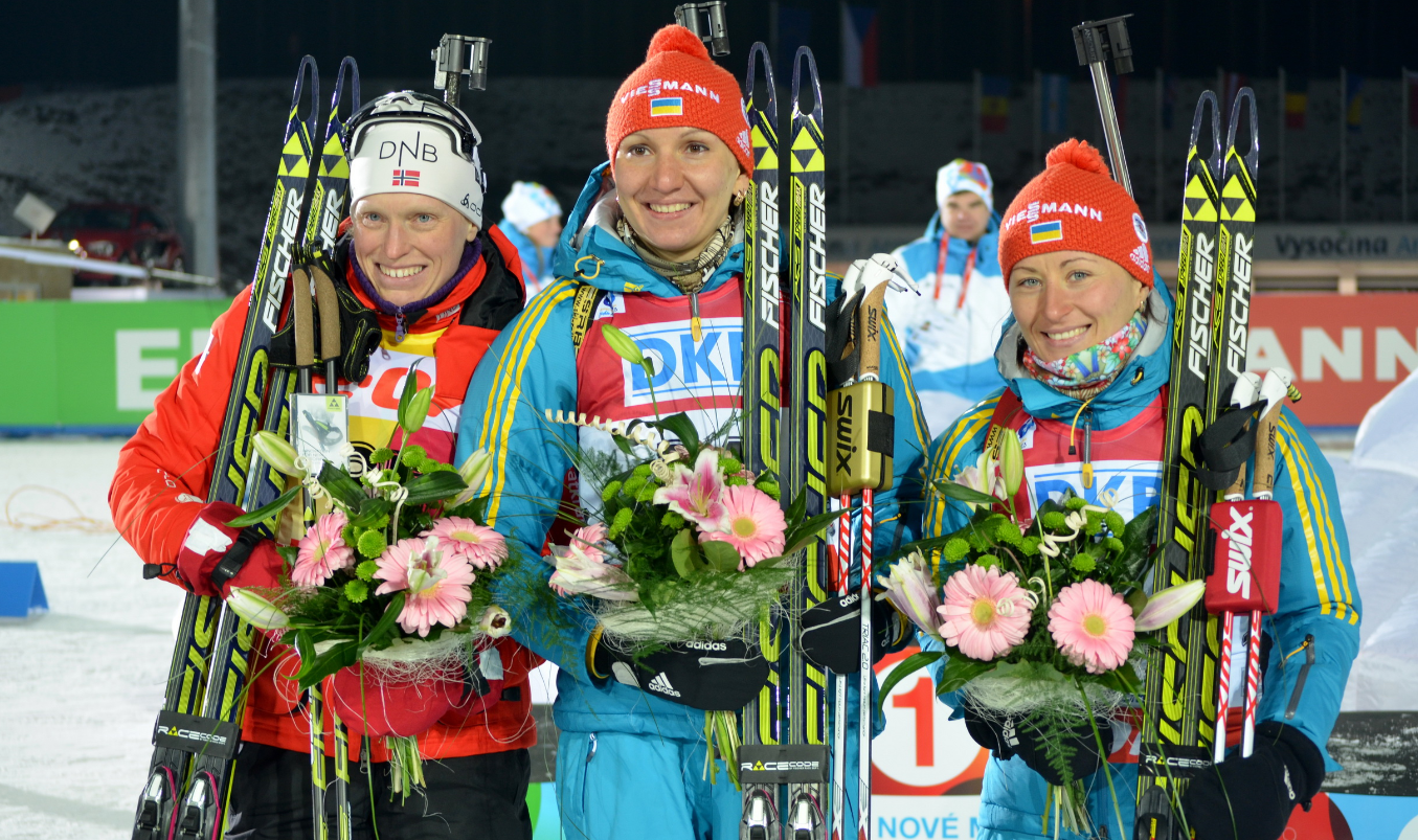 Підгрушна, Бергер і Валентина Семеренко / Фото: Maria Osolodkina/biathlon.com.ua Підгрушна, Бергер і Валентина Семеренко / Фото: Maria Osolodkina/biathlon.com.ua