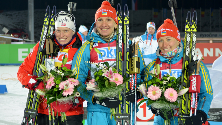 Підгрушна, Бергер і Валентина Семеренко / Фото: Maria Osolodkina/biathlon.com.ua Підгрушна, Бергер і Валентина Семеренко / Фото: Maria Osolodkina/biathlon.com.ua