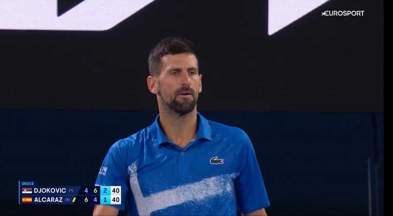 Новак Джокович / Скриншот с трансляции Новак Джокович / Скриншот с трансляции