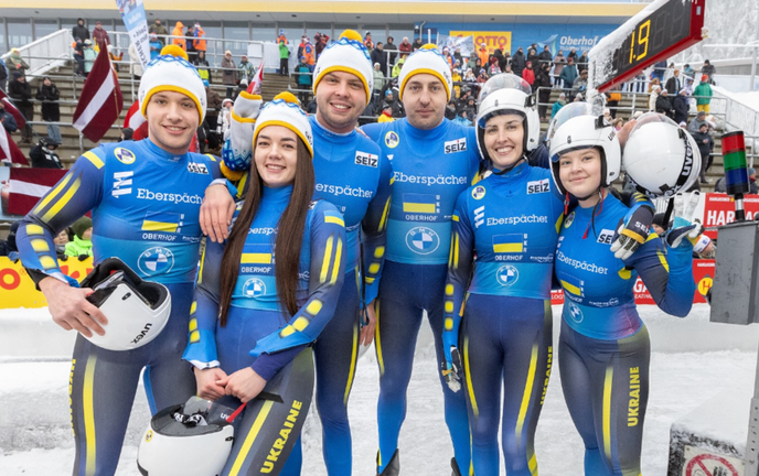 Збірна України з санного спорту / Фото ФСПУ Збірна України з санного спорту / Фото ФСПУ