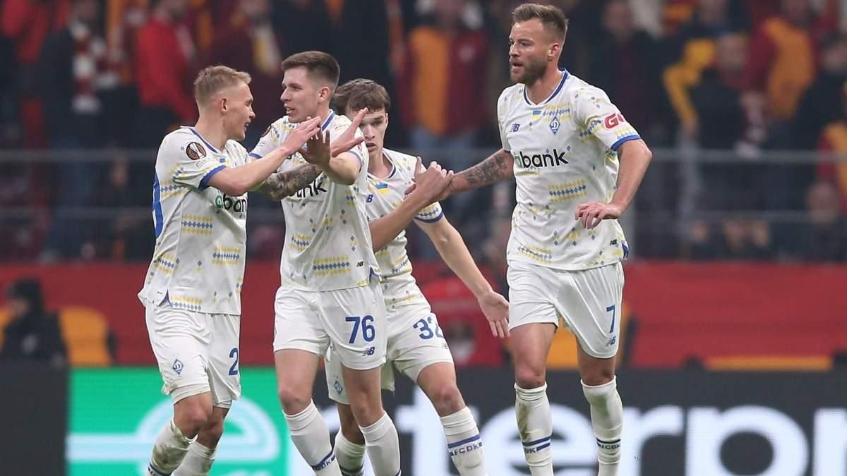 Гравці Динамо святкують гол / Фото Getty Images Гравці Динамо святкують гол / Фото Getty Images