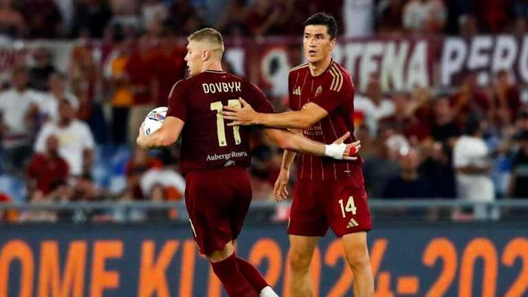 Артем Довбик та Ельдор Шомуродов / ANSA Артем Довбик та Ельдор Шомуродов / ANSA