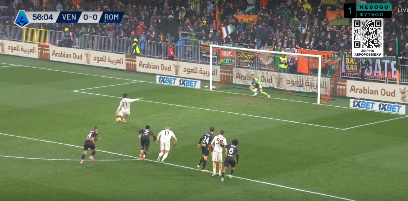 Венеція – Рома / Скріншот з матчу Венеція – Рома / Скріншот з матчу