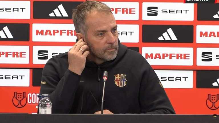 Ганси Флик / скриншот с пресс-конференции Ганси Флик / скриншот с пресс-конференции