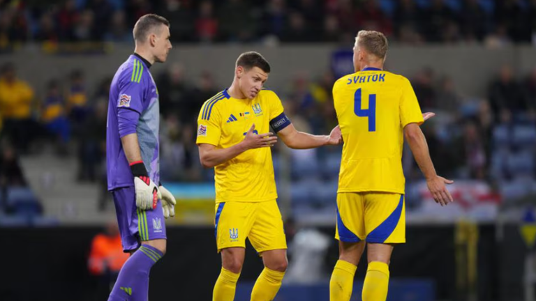 Лунін, Матвієнко й Сваток / Фото УЄФА Лунін, Матвієнко й Сваток / Фото УЄФА