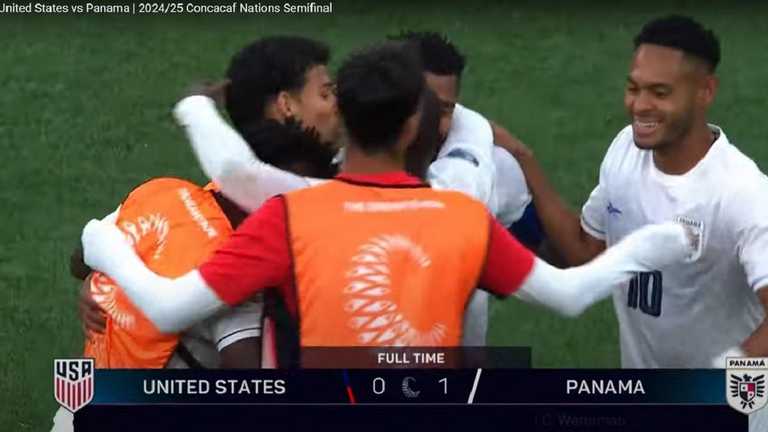 Збірна Панами святкує / Скріншот з відео Збірна Панами святкує / Скріншот з відео