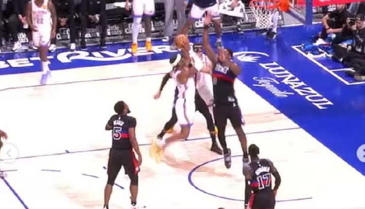 Оклахома обіграла Детройт / Скріншот з відео Оклахома обіграла Детройт / Скріншот з відео