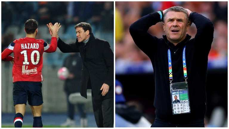 Еден Азар і Руді Гарсія, Сергій Ребров / Колаж Спорт 24 Еден Азар і Руді Гарсія, Сергій Ребров / Колаж Спорт 24