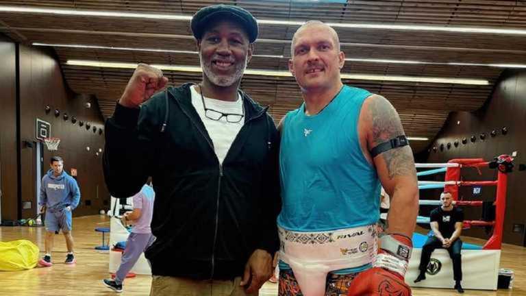 Леннокс Льюїс і Олександр Усик / Фото instagram.com/usykaa Леннокс Льюїс і Олександр Усик / Фото instagram.com/usykaa