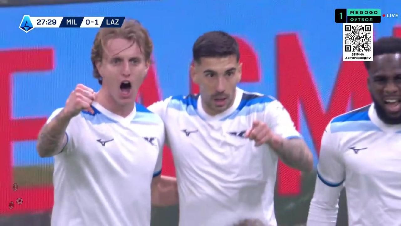 Гравці Лаціо святкують гол / Скріншот