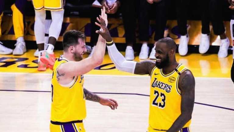 Лука Дончіч і Леброн Джеймс / Фото Лейкерс Лука Дончіч і Леброн Джеймс / Фото Лейкерс