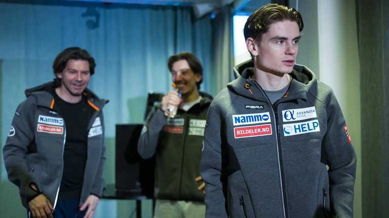 Мариус Линдвик, Магнус Бревиг (тренер) и Иоганн Андре Форфанг / фото Терье Педерсен / NTB Мариус Линдвик, Магнус Бревиг (тренер) и Иоганн Андре Форфанг / фото Терье Педерсен / NTB