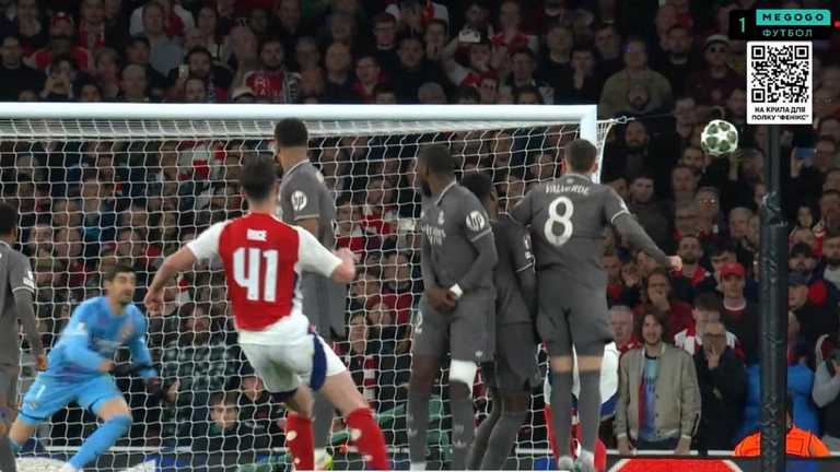 Райс оформил дубль / Скриншот с трансляции Райс оформил дубль / Скриншот с трансляции