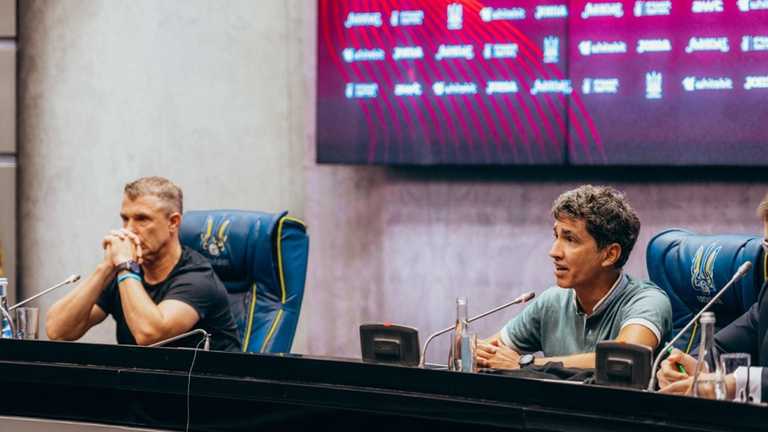 Сергій Ребров і Унаї Мельгоса / Фото УАФ Сергій Ребров і Унаї Мельгоса / Фото УАФ