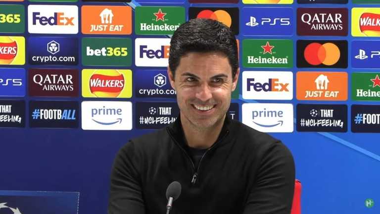 Мікель Артета / скріншот з прес-конференції Мікель Артета / скріншот з прес-конференції