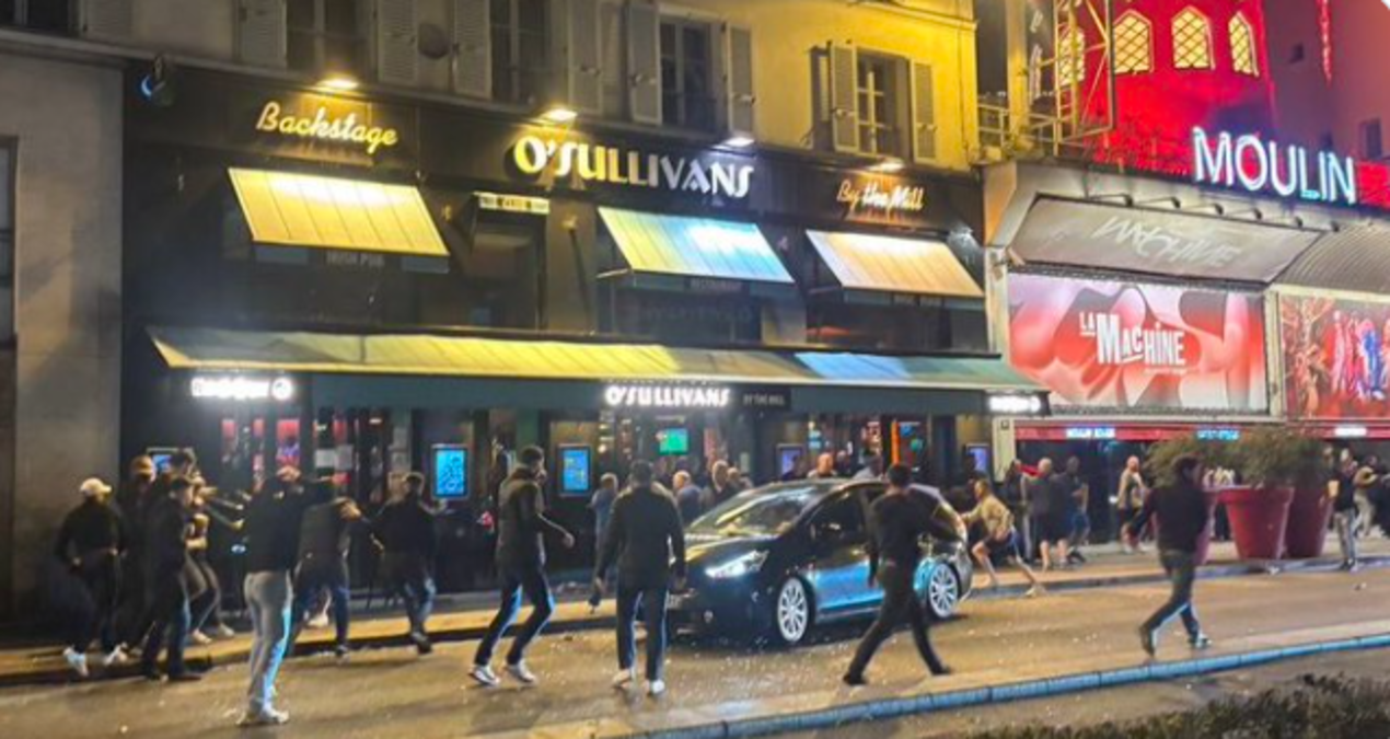 Бійка між вболівальниками ПСЖ та Астон Вілли / фото x.com/thecasualultra Бійка між вболівальниками ПСЖ та Астон Вілли / фото x.com/thecasualultra