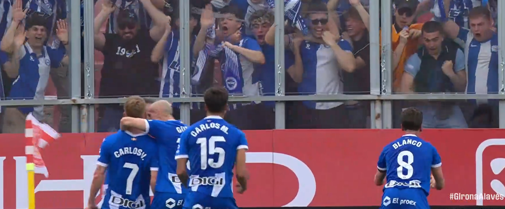 Алавес святкує взяття воріт Жирони / Скріншот