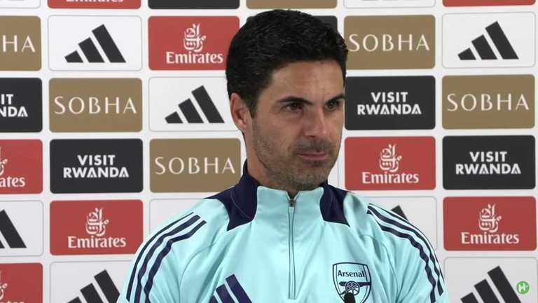 Мікель Артета / скріншот з прес-конференції Мікель Артета / скріншот з прес-конференції