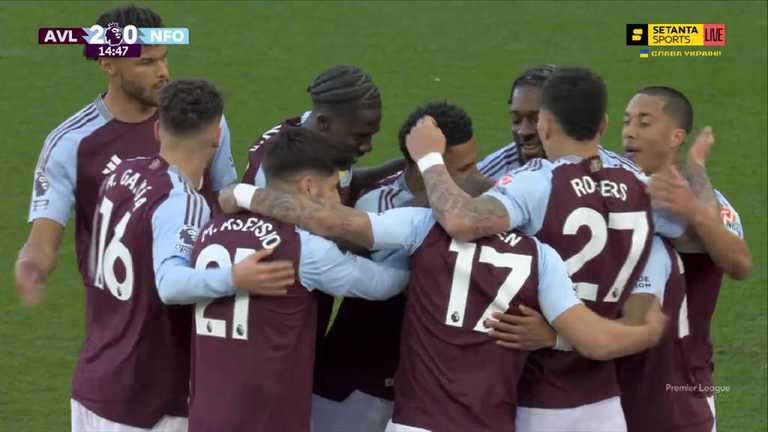 Гравці Астон Вілли святкують гол / Скріншот Гравці Астон Вілли святкують гол / Скріншот