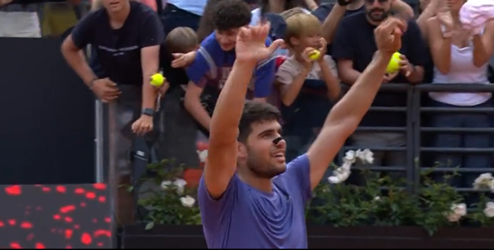 Алькарас у важкому матчі здолав 5 ракетку світу та вийшов до півфіналу Риму