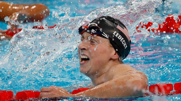 9-кратная олимпийская чемпионка по плаванию Ледеки побила собственный мировой рекорд, державшийся 9 лет