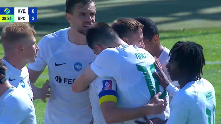 Кудрівка – Ворскла – 1:2 / Скрін Кудрівка – Ворскла – 1:2 / Скрін