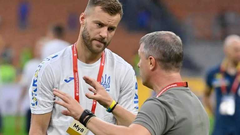 Андрій Ярмоленко і Сергій Ребров / Фото УАФ Андрій Ярмоленко і Сергій Ребров / Фото УАФ