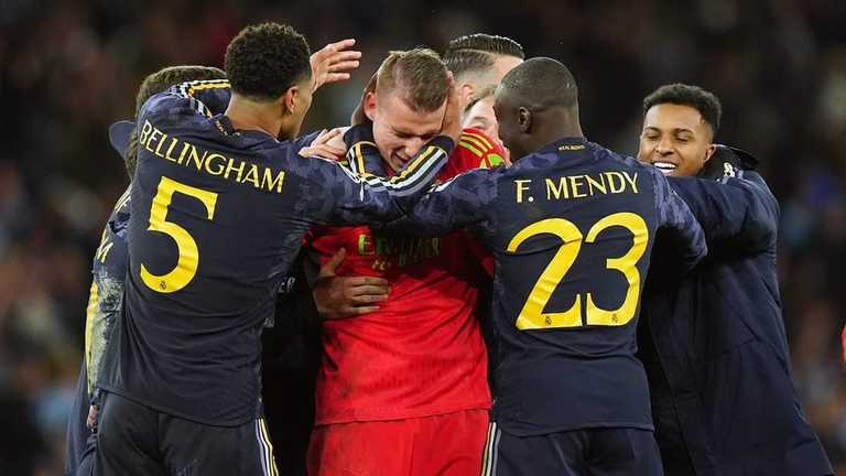 Андрей Лунин с партнерами / фото: Getty images