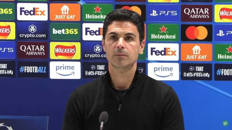 Мікель Артета / скріншот з прес-конференції Мікель Артета / скріншот з прес-конференції