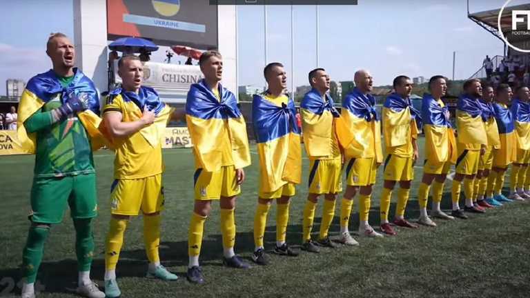 Збірна України з сокки / Скріншот з трансляції Збірна України з сокки / Скріншот з трансляції