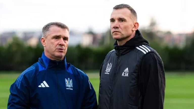 Сергій Ребров і Андрій Шевченко / Фото УАФ Сергій Ребров і Андрій Шевченко / Фото УАФ