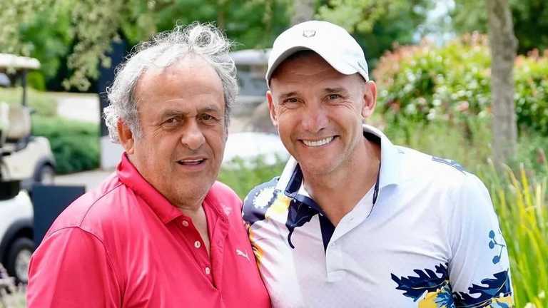 Шевченко с Платини / Фото из Instagram Шевченко с Платини / Фото из Instagram