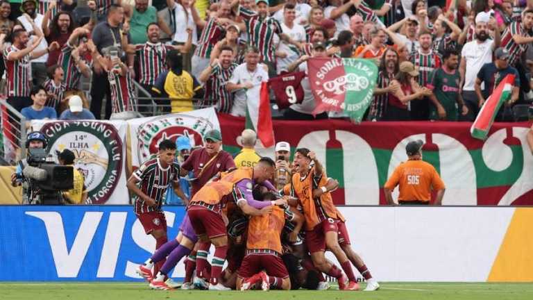 Футболісти Флуміненсе святкують / фото: Dazn.com Футболісти Флуміненсе святкують / фото: Dazn.com