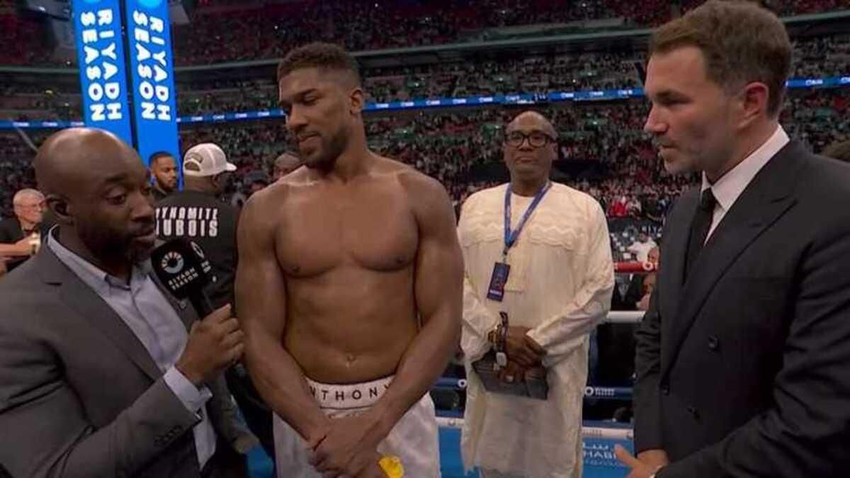 Ентоні Джошуа та Едді Хірн (праворуч) / Скріншот