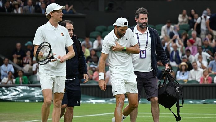 Сіннер програв два сети, але драматично пробився в 1/4 Вімблдону – суперник відмовився продовжувати матч