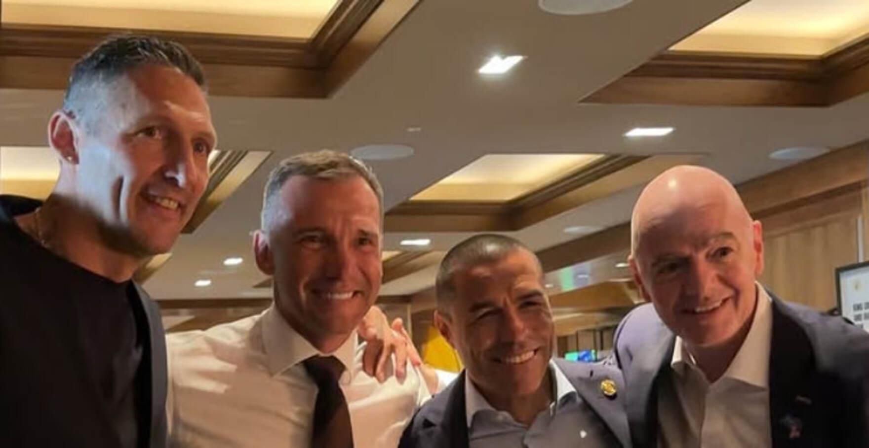 Матерацці (перший зліва) і Шевченко / Фото з соцмереж