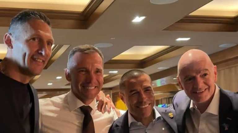 Матерацци (первый слева) и Шевченко / Фото из соцсетей Матерацци (первый слева) и Шевченко / Фото из соцсетей