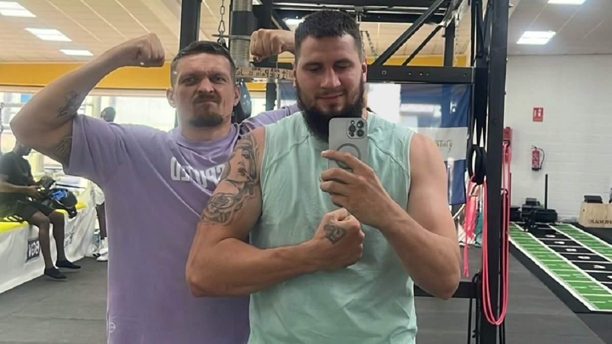 Олександр Усик і Санел Хасановіч / Фото з Instagram.com/sanelhasanovicc 