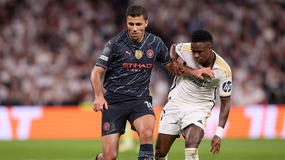 Родрі (ліворуч) проти Вінісіуса / Фото LightRocket via Getty Image