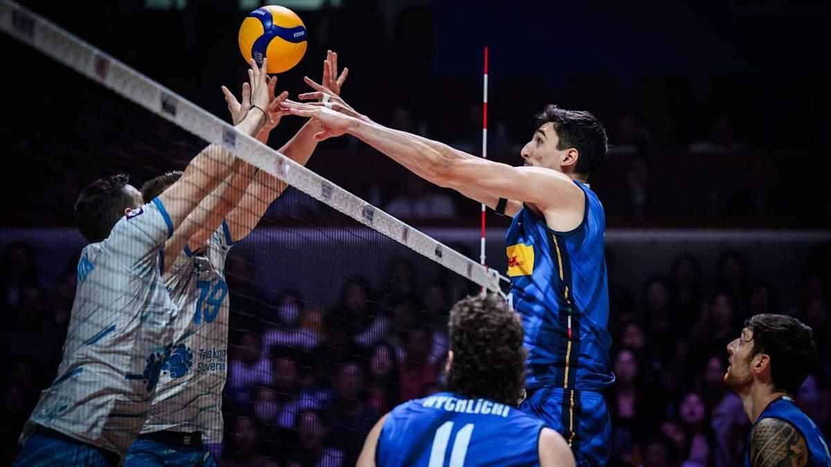 Збірна Італії у півфіналі Ліги націй проти Словенії / фото: volleyballworld.com