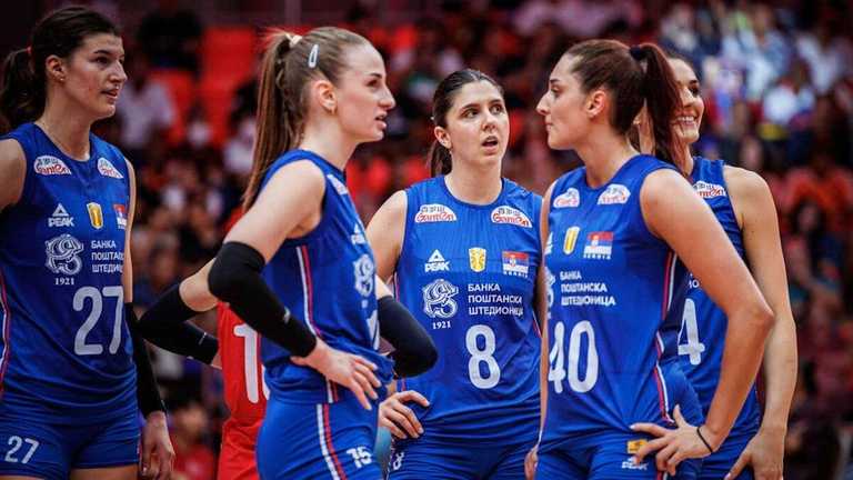 Женская сборная Сербии по волейболу / Фото FIVB Женская сборная Сербии по волейболу / Фото FIVB