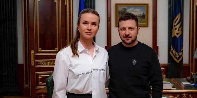 Еліна Світоліна з Володимиром Зеленським / Фото з Instagram Еліна Світоліна з Володимиром Зеленським / Фото з Instagram