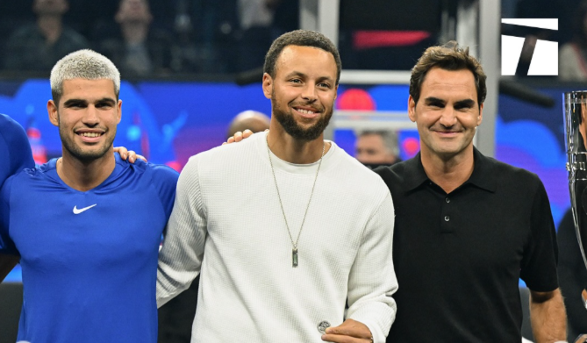 Алькарас, Каррі та Федерер на Кубку Лейвера-2025 / instagram.com/lavercup/