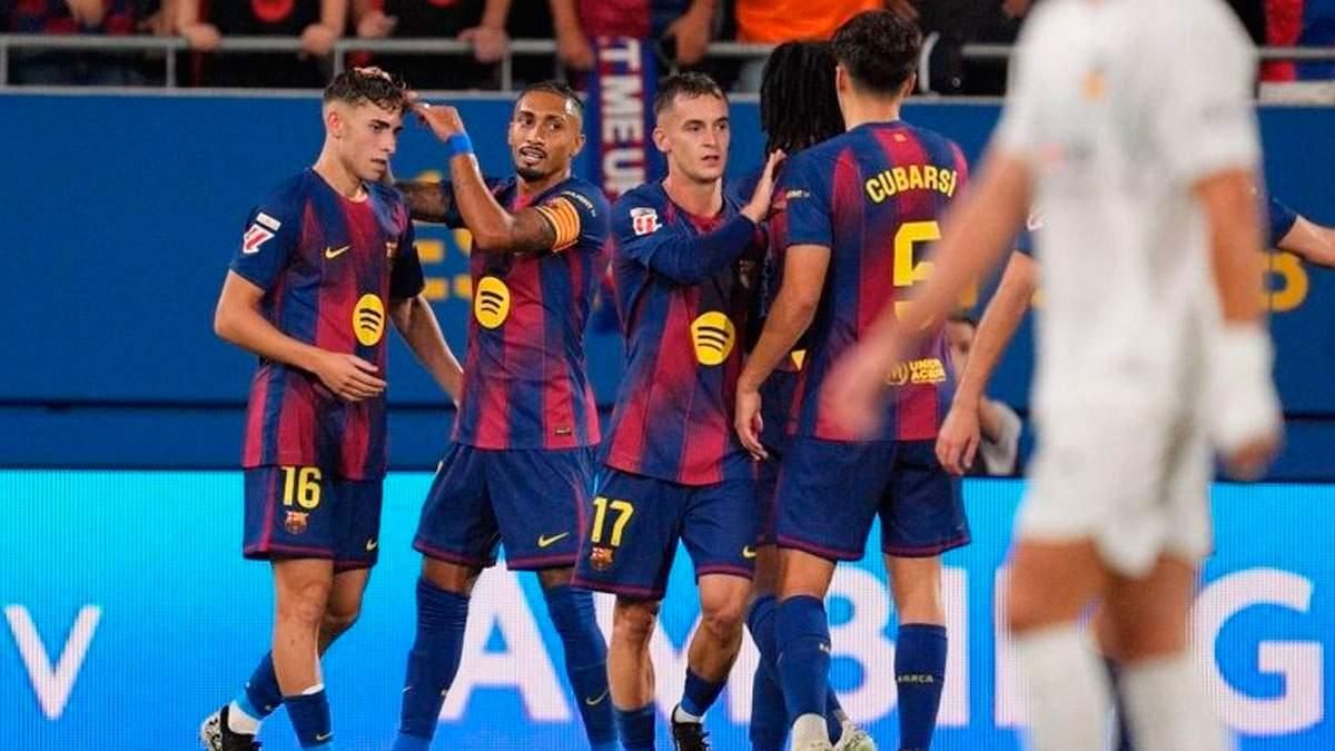 Гравці Барселони святкують гол / Фото з офіційного сайту Ла Ліги