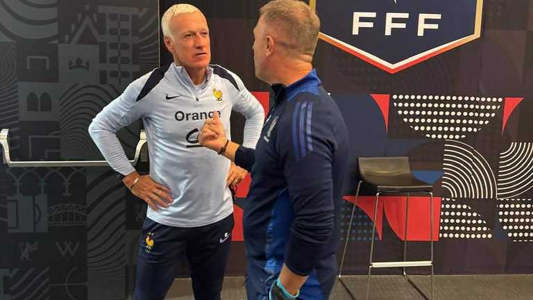 Дидье Дешам и Сергей Ребров / УАФ Дидье Дешам и Сергей Ребров / УАФ