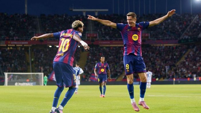 Барселона тяжело победила в репетиции к ПСЖ и сбросила Реал с вершины Ла Лиги – Ямаль вернулся ассистом за 62 секунды Барселона тяжело победила в репетиции к ПСЖ и сбросила Реал с вершины Ла Лиги – Ямаль вернулся ассистом за 62 секунды