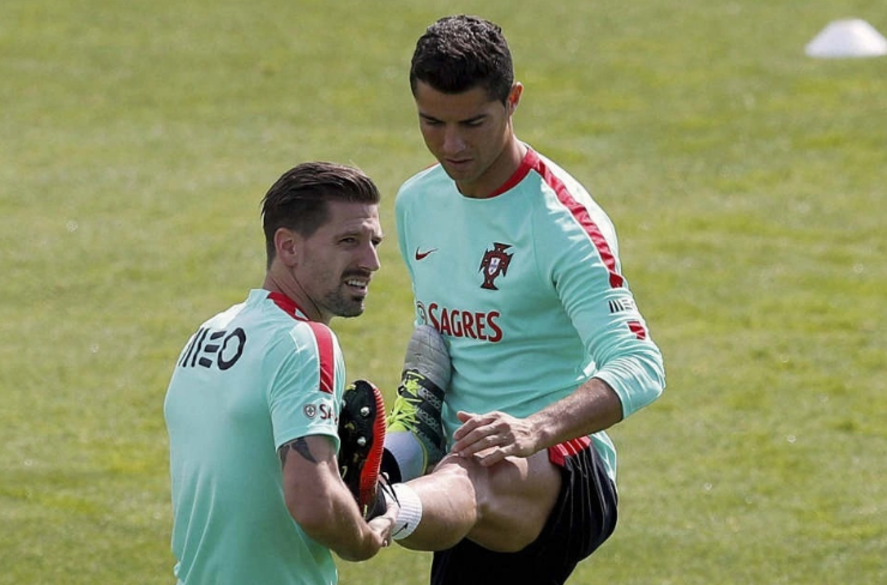 Адриен Сильва и Криштиану Роналду / Фото из соцсетей